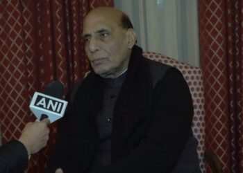 Defence Minister Rajnath Singh speaking to ANI (Photo Source: ANI)