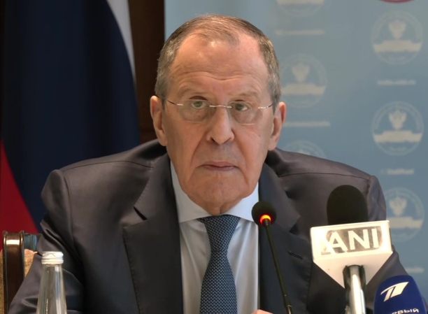 Sergei Lavrov in a press conference after meeting EAM Dr. S. Jaishankar in New Delhi