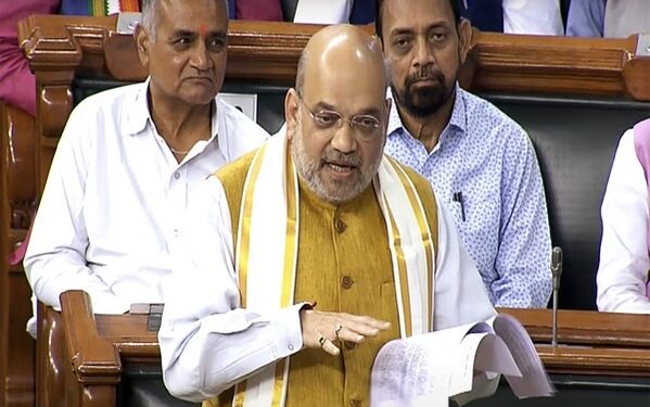Union Home Minister Amit Shah addressing in the Parliament (Photo Source: ANI)