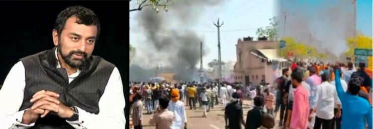 NDTV Editor Sreenivasan Jain said  the processions should not have passed through ‘Muslim areas’ and celebrating Ram Navami provoked Muslims