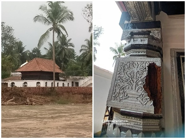 Hindu temple like structure found during renovation of mosque near Mangaluru (Photo Source: ANI)