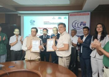 MoU signing ceremony between Federation of Indian Industry (FII) and NASSCOM Centre of Excellence (CoE)