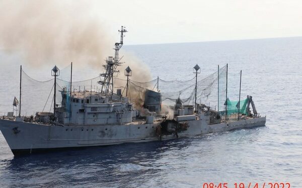 Indian Air Force and Indian Navy launched Brahmos misslie at an abandoned ship (Photo Source: ANI)