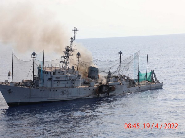 Indian Air Force and Indian Navy launched Brahmos misslie at an abandoned ship (Photo Source: ANI)