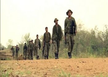 Security personnel conducting flag march in Sukma (File: ANI)