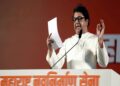 Maharashtra Navnirman Sena (MNS) chief Raj Thackeray addressing a public rally in Aurangabad  (File/ANI)