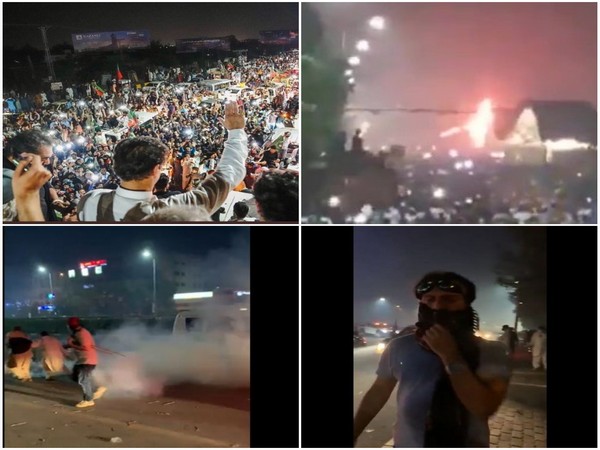 Clashes between Police and PTI supporters during Imran Khan's 'march to chaos' (Photo Source: Twitter/ PTI)