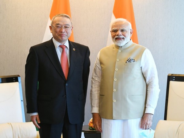 NEC Chairman Nobuhiro Endo-Prime Minister Narendra Modi (Photo Source: ANI)