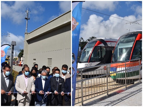 Mauritius PM Pravind Jugnauth launching India-Mauritius metro express project (Photo Source: ANI)