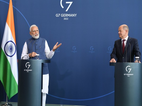 Prime Minister Narendra Modi addressing joint press conference with German Chancellor Olaf Scholz in Berlin (Photo Source: ANI)
