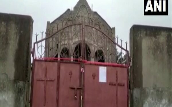 Church gate sealed in Odisha's Bhadrak (Photo Source: ANI)