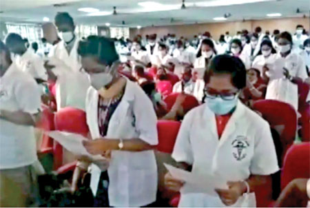 DMK government’s strong action against the Dean after medical students of the Madurai Medical College took the  Charaka oath  is evident of its prejudiced mindset