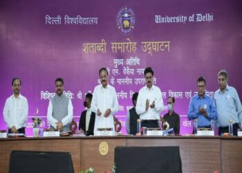 Vice-President M. Venkaiah Naidu at the Centenary celebrations of the Delhi University (Photo Source: Twitter/Vice President of India)