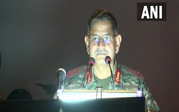 Lieutenant General Upendra Dwivedi speaking at North Tech Symposium, 2022 (Photo Source: ANI)