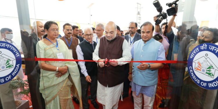 Union Home Minister Amit Shah inaugurating the newly constructed census office in Assam's Amingaon (Photo Source: ANI)