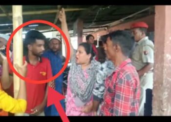 Ashikul Islam was seen in several viral videos inciting people to arson at the Batradava police station