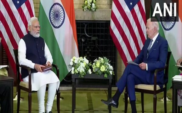 Prime Minister Narendra Modi in a bilateral meeting with US President Joe Biden (Photo Source: ANI)