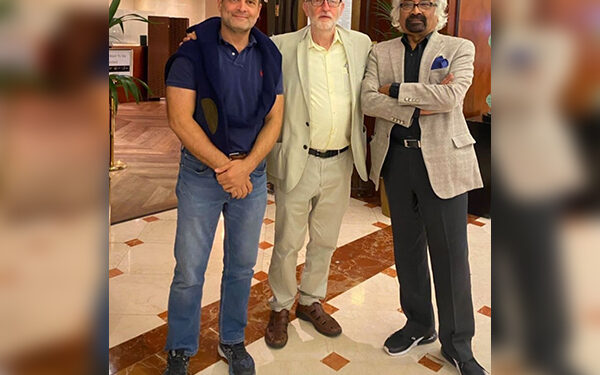 Rahul Gandhi and Sam Pitroda with Controversial leader Jeremy Corbyn (Photo Source: Twitter/ Amit Malviya)