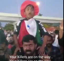 Screengrab from the viral video of a march by PFI in Kerala