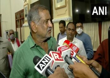 Karnataka Law Minister Madhu Swamy speaking with media (Photo Source: ANI)