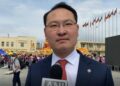 Mongolian MP Batshugar Enkhbayar speaking to ANI (Photo Source: ANI)