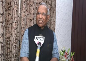 Bihar Deputy Chief Minister Tarkishor Prasad speaking with ANI (Photo Source: ANI)