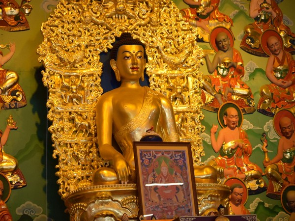 Lord Buddha's Holy Relics displayed at Ganden Monastery in Mongolia