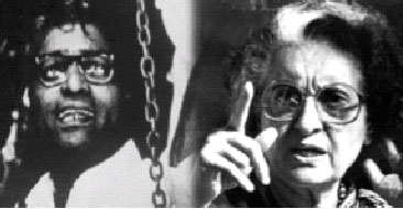 George Fernandes (L); Emergency imposed by Indire Gandhi (R) was an  assault on democracy