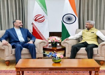 New Delhi, June 08 (ANI): External Affairs Minister S Jaishankar met with his Iranian counterpart Hossein Amir Abdollahian in New Delhi on Wednesday. (ANI Photo/ S Jaishankar Twitter)