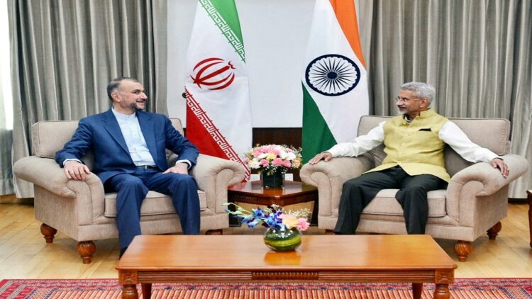 New Delhi, June 08 (ANI): External Affairs Minister S Jaishankar met with his Iranian counterpart Hossein Amir Abdollahian in New Delhi on Wednesday. (ANI Photo/ S Jaishankar Twitter)