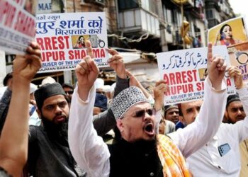 Islamists protesting against Nupur Sharma