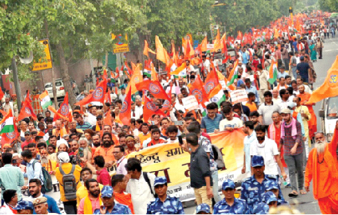 Sankalp Hindu March was a peaceful march that highlighted 	                     the Hindu philosophy of tolerance and peaceful co-existence