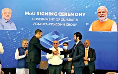Chairman of Vedanta Group Anil Agarwal announced on Twitter about the signing of MoU with Government of Gujarat to set up  US $ 20 bn (INR 1.54 lakh crores) semiconductor manufacturing facility in Dholera