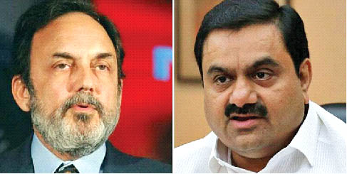 Executive Co-chairperson of NDTV, Prannoy Roy and  The chaiman and  founder of Adani Group, Gautam Adani