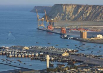 An aerial view of the Gawadar Port.