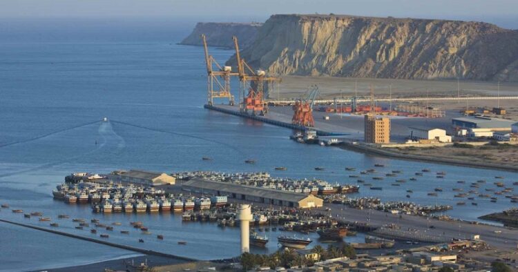 An aerial view of the Gawadar Port.