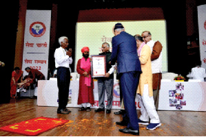 Chalasani Babu Rajendra Prasad was awarded with ‘Sewa Bhushan’ for his selfless service to society