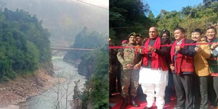 Union Defence Minister Rajnath Singh inaugurates Siyom Bridge in Arunachal Pradesh