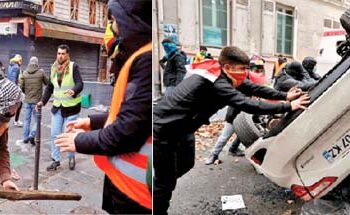 Riot in Paris on the eve of Christmas