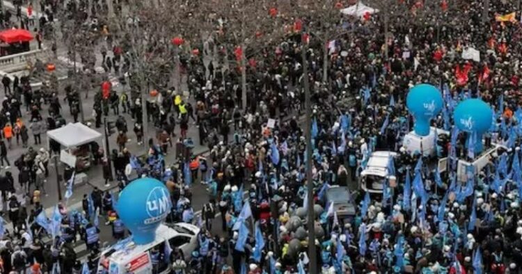 Mass Protests in France over Pension Policy