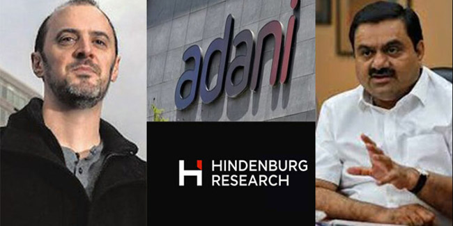 Founder of US-based Short Seller Hindenburg Research Nathan Anderson and Chairperson of Adani Group Gautam Adani