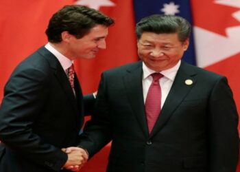 Chinese President Xi Jinping with Canadian Prime Minister Justin Trudeau