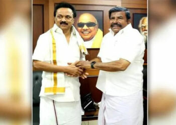 M. K. Stalin
Chief Minister of Tamil Nadu with K N Nehru Minister for Municipal Administration, Urban and Water Supply of Tamil Nadu