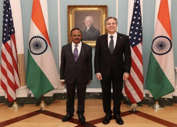 National Security Advisor Ajit Doval with United States Secretary of State Antony Blinken