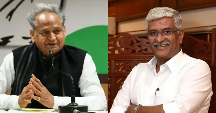 From Left: Congress leader and Rajasthan Chief Minister Ashok Gehlot and BJP leader and Union Minister Gajendra Singh Shekhawat