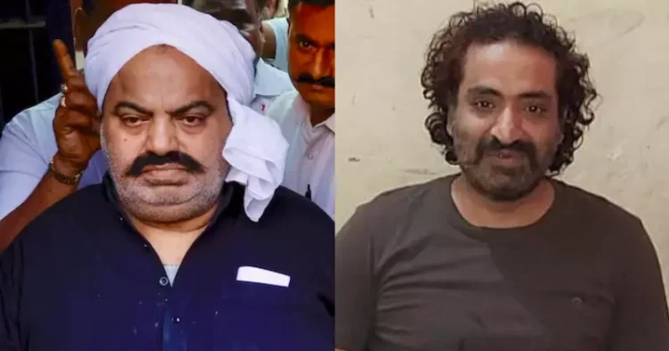 From Left: Dreaded gangster and former Samajwadi Party MP Atiq Ahmed and his brother Ashraf Ahmed