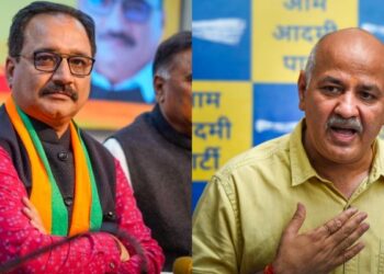 Right: Virendra Sachdeva, Left: Manish Sisodia