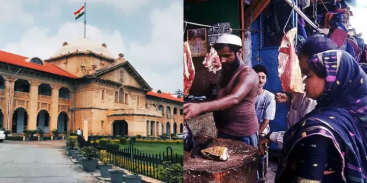 From Left: Allahabad High Court, Representative Image for Meat Shop