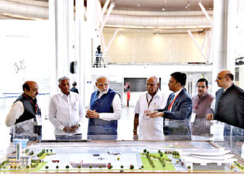 Prime Minister Narendra Modi at the inauguration of the Shivamogga Airport, in Karnataka on February 27, 2023