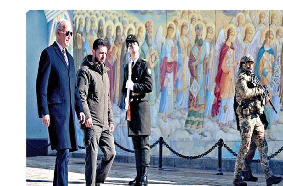 US President Joe Biden arrived unannounced in Ukraine on February 20 to meet with President Volodymyr Zelenskyy